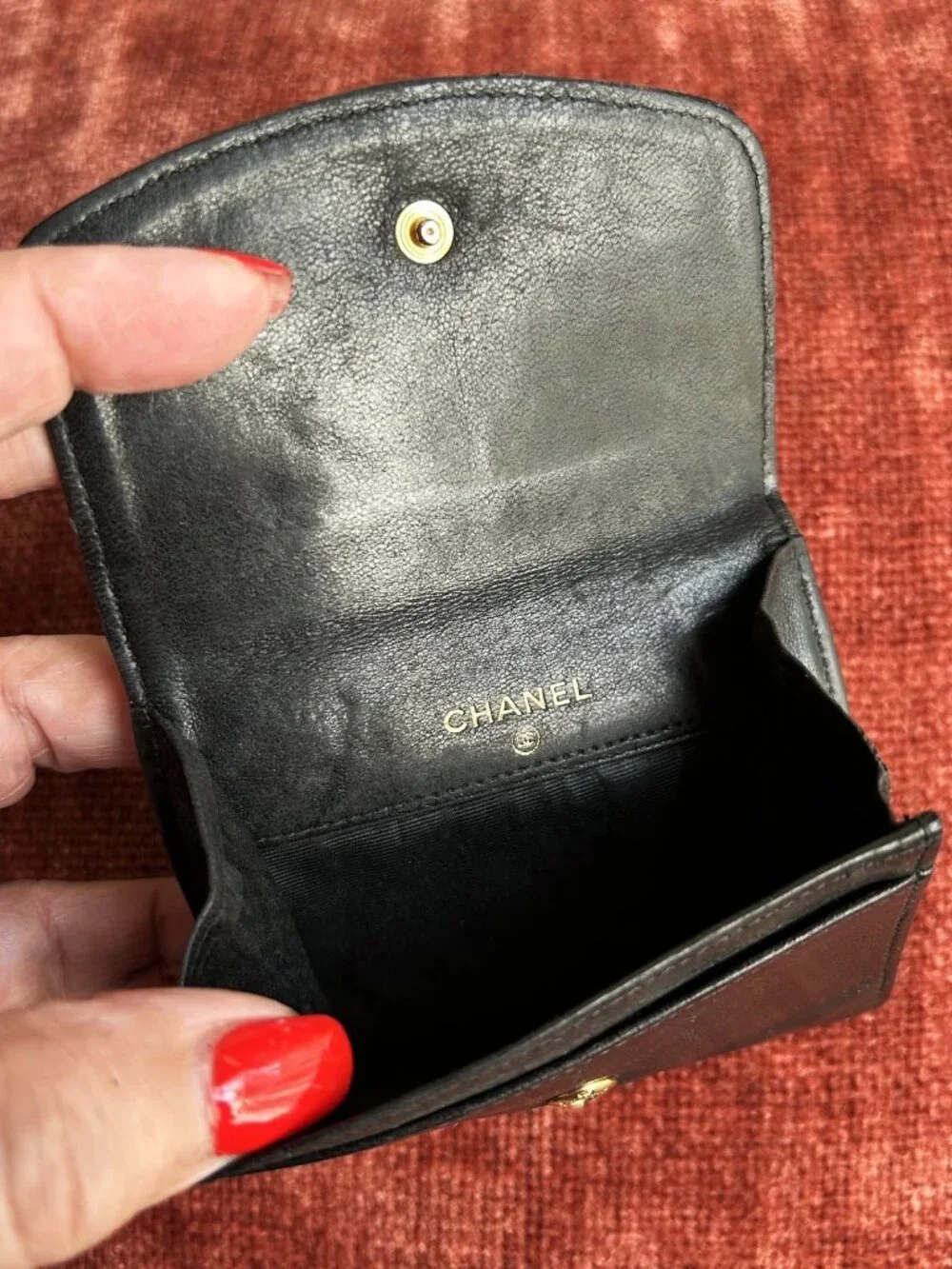 CHANEL Coco Stitch CC Coin Purse, Black